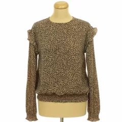 H&M leopárdmintás barna blúz