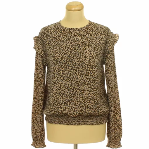 H&M leopárdmintás barna blúz