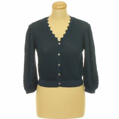 Apricot sötétkék kötött kardigán