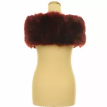 Bordó műszőrme-microfleece sál