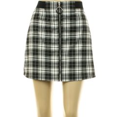 Fishbone fekete-fehér kockás szoknya