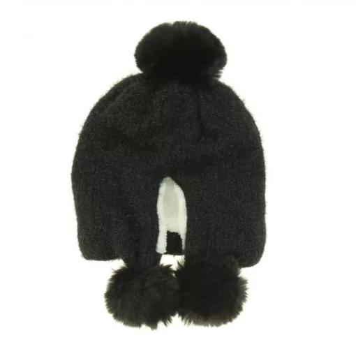 Csillámló kötött sapka microfleece-béléssel