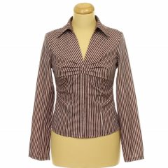 Shein csíkos barna ing