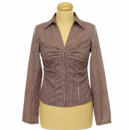 Shein csíkos barna ing