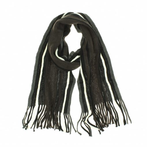 Csíkos kötött férfi sál