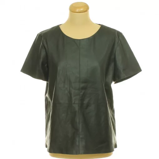 Opus fekete műbőr felső