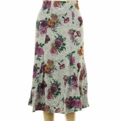 Spirit virágmintás szürke szoknya