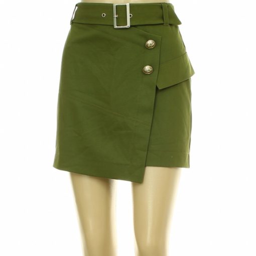 River Island khakizöld díszgombos szoknya