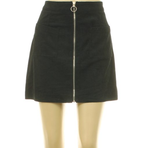 Shein fekete kordbársony szoknya