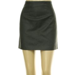 Topshop fekete műbőr szoknya