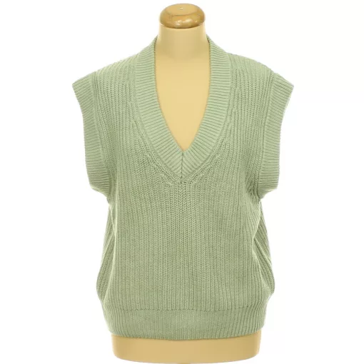 Gina Tricot zöld kötött oversize mellény