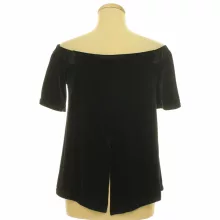River Island fekete bársony felső