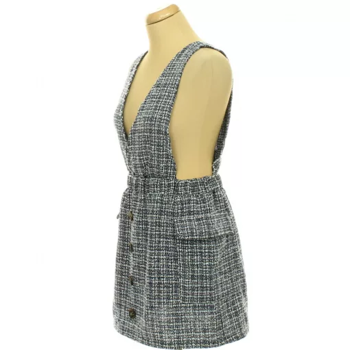 Shein kék szövetruha