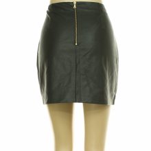 River Island fekete műbőr szoknya