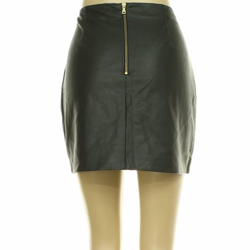 River Island fekete műbőr szoknya