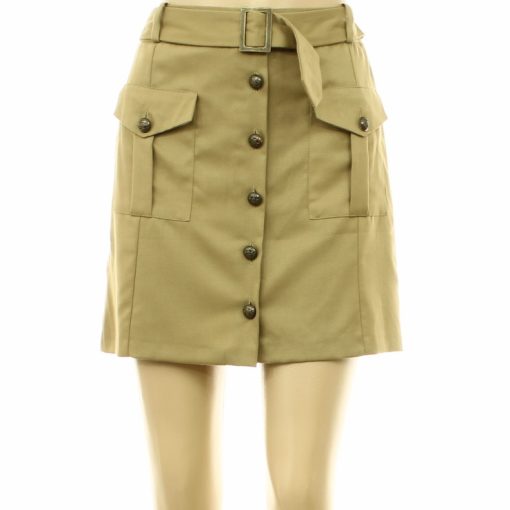 Topshop barna gyapjúkeverék szoknya