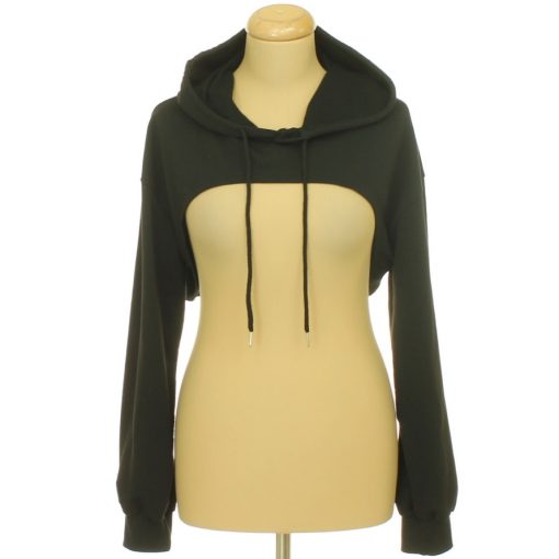 Kapucnis crop pulóver