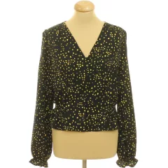 Topshop mintás fekete blúz