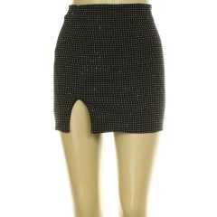 Pink Vanilla strasszköves fekete miniszoknya