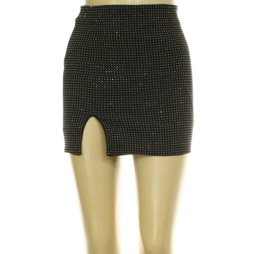 Pink Vanilla strasszköves fekete miniszoknya