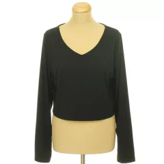 Shein bordázott fekete top