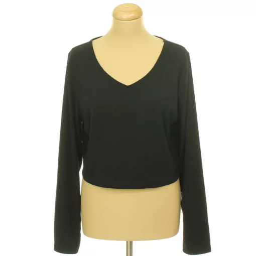 Shein bordázott fekete top