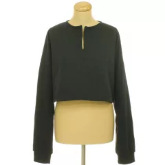 Boohoo fekete crop pulóver