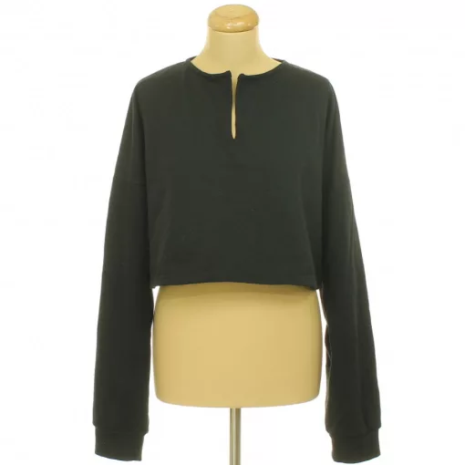 Boohoo fekete crop pulóver