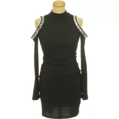 Shein ezüstflitteres fekete ruha