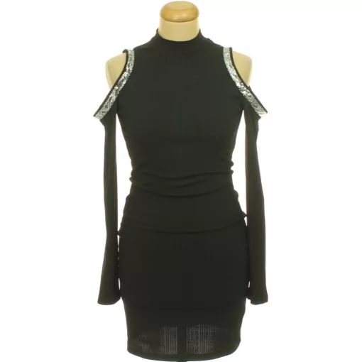 Shein ezüstflitteres fekete ruha