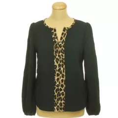 Shein leopárdmintás fekete felső