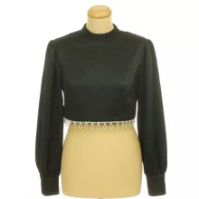 River Island strasszköves fekete blúz