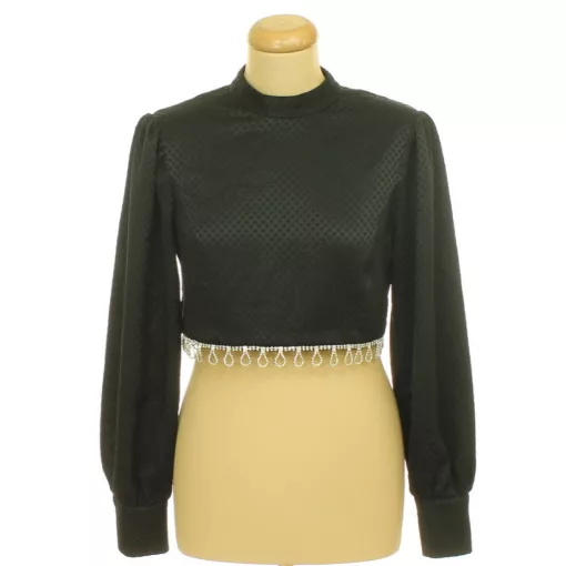 River Island strasszköves fekete blúz