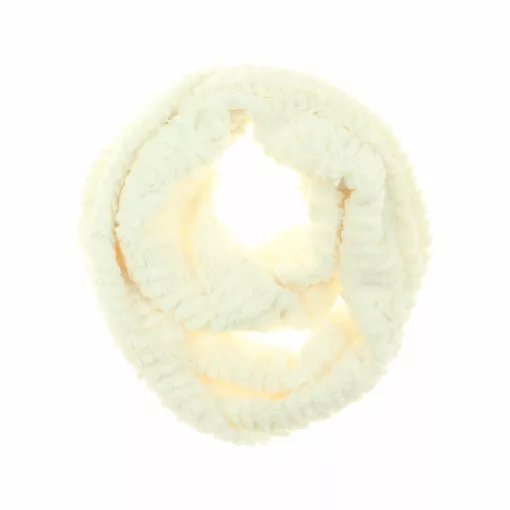 Krémszínű microfleece körsál