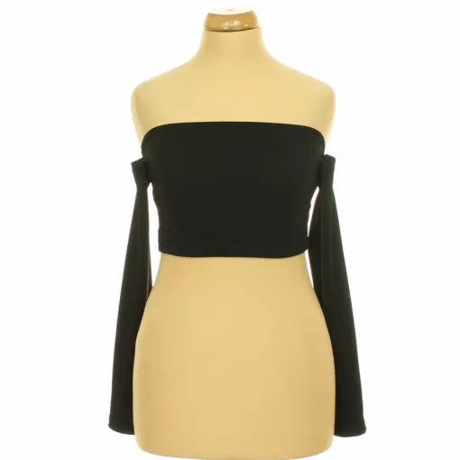 Shein bordázott fekete top