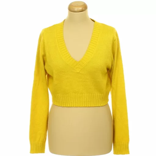 Divided sárga kötött pulóver