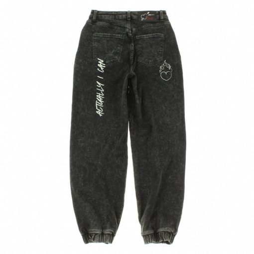 Fishbone mintás fekete farmer