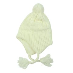 Topolino krémszínű kötött sapka polárbéléssel