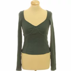 H&M khakizöld pamut felső