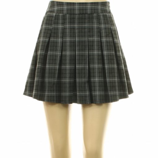 Stradivarius kockás szürke rakott szoknya