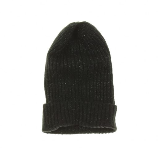 C&A ezüstcsillámos fekete kötött sapka