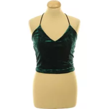 Urban Outfitters zöld bársony top