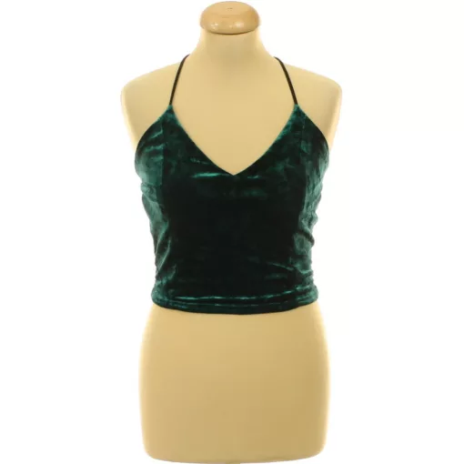 Urban Outfitters zöld bársony top