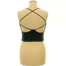 Urban Outfitters zöld bársony top