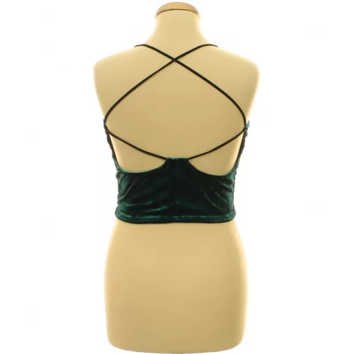 Urban Outfitters zöld bársony top