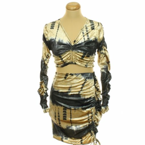 Shein ezüstcsillámos bársony szett