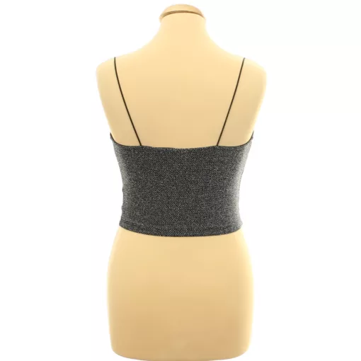 H&M ezüstcsillámos top