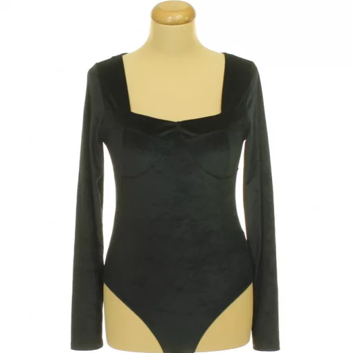 Primark fekete bársony body