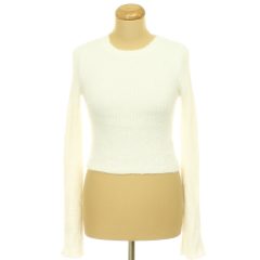 H&M fehér szőrmehatású kötött pulóver