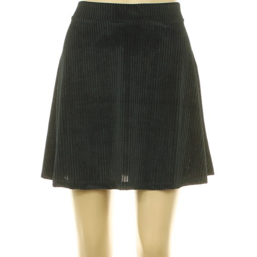 Fishbone fekete bársony szoknya